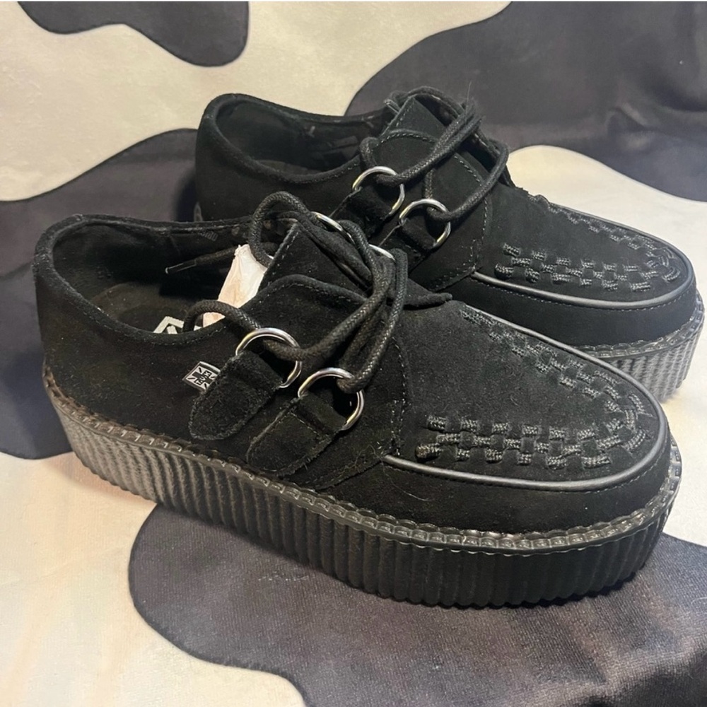 Brand New TUK Black Suede Viva Mondo Creepers Size: 6Women/4Men